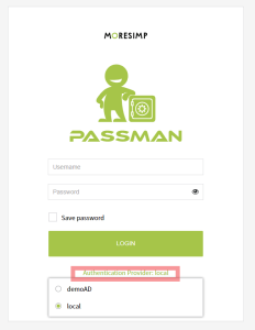 Login to Demo! - PassMan Password Manager